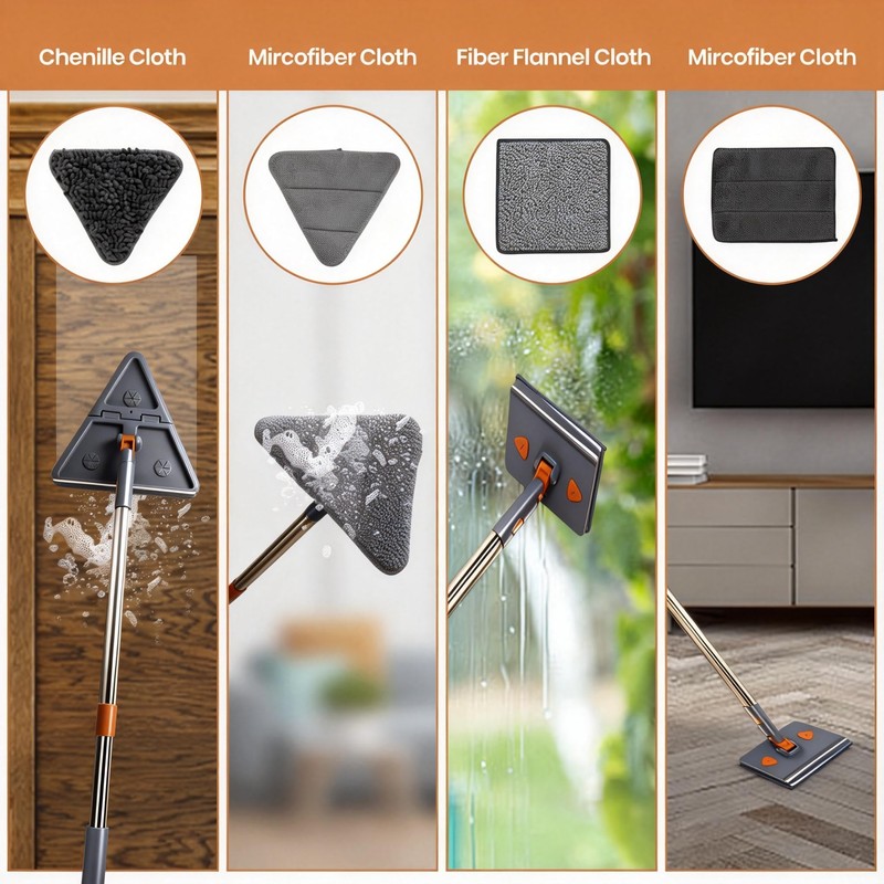 85'' Wall & Ceiling Mop with Long Handle, Wall and