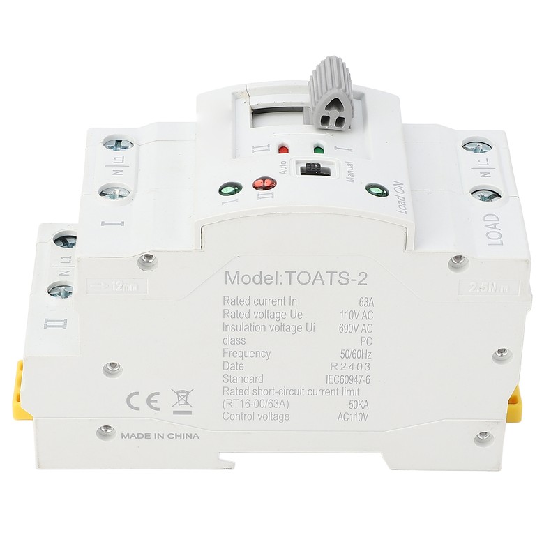 Dual Power Automatic Transfer Switch 2P 16A ATS Electrical Circuit