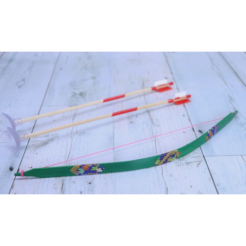Japanese Traditional Wooden Toy Bow and Arrow Set