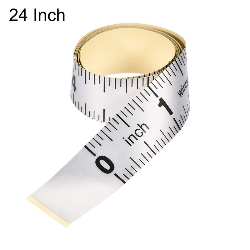 uxcell Self-Adhesive Measuring Tape with Fractions 24 Inches Workbench Ruler,