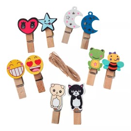 DESIGN PUB 50 Pinzas Figuras Porta Retratos Collage Decorativa Fotos