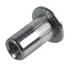 Rivet Nut, Steel, M6, 0.5-3, Pk50, Fastener Material Steel, Fastener Plating Bright Zinc, Product Range Flange Head Steel Rivet Nuts, Thread Size - Metric M6, External Length/Height 16mm, Panel Cuto