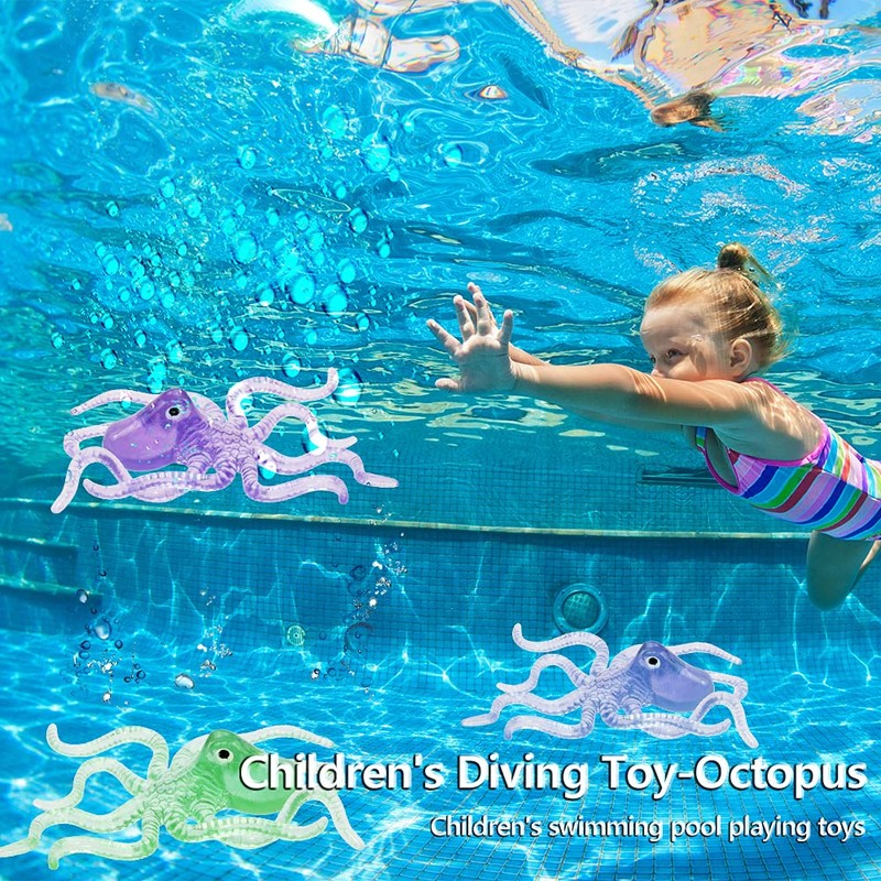 Children Summer Diving Toy Swimming Pool Underwater Octopus Shape Kids