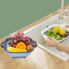 Fglmctsh Collapsible Colander Set, Square Round Triangles Silicone Kitchen Strainer