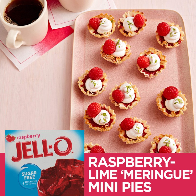 Jell-O Raspberry Sugar Free Gelatin Dessert Mix (24 ct Pack,