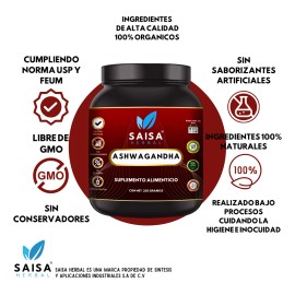 Raíz Ashwagandha De 250 Gramos Antiestres Suplemento Natural