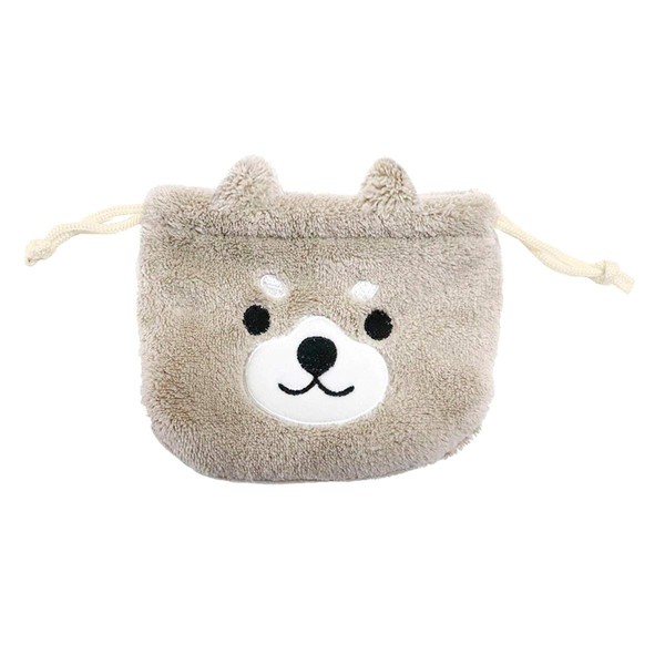Pine Create 19P00886 Animal Days Fluffy Drawstring Bag, Shiba, W