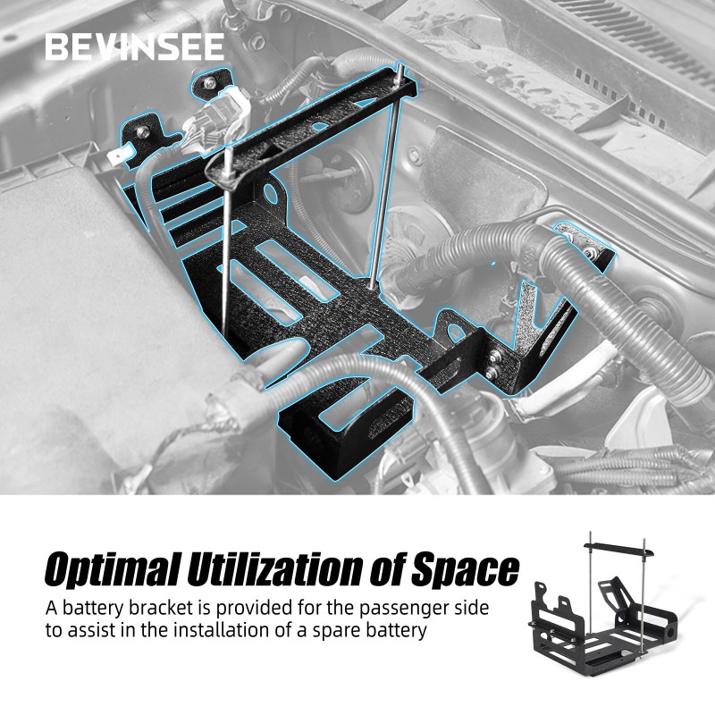BEVINSEE Secondary Battery Box Charging Relay Mounting Points For Toyota