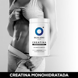 Bajo Zero Ultra Creatina Monohidratada en Polvo - Creatina para Hombres y Mujeres, Sin Sabor, de Rápida Absorción, 500g