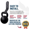 IRON AMERICAN Kettlebell Hook Gym Wall Mount Hanger, 200+ Pound
