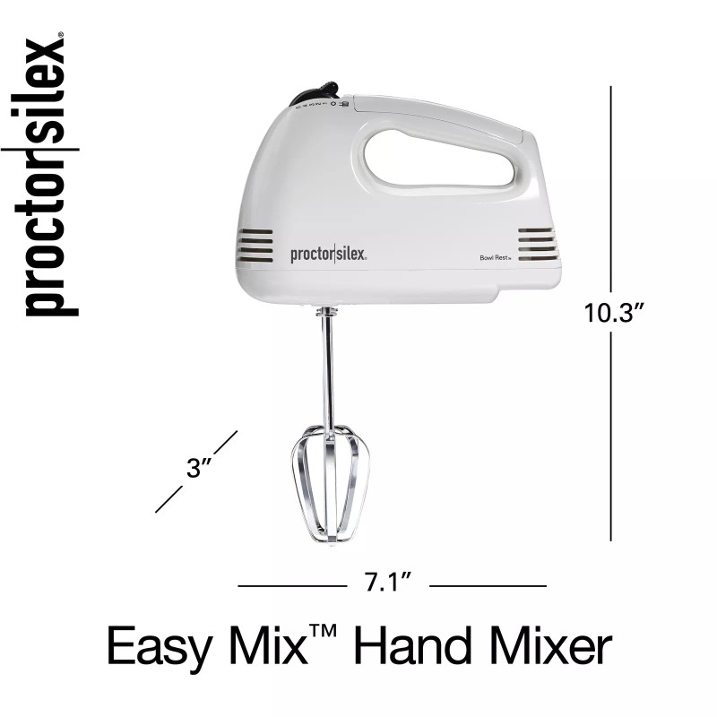 Hamilton Beach Proctor Silex Easy Mix Hand Mixer Model 62509PS