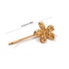 Decorative Hair Pins, 4-Pack, Women Metal Hair Clips Gold Flower
