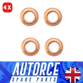 4 PCS Fuel Injector Nozzle Copper Washer Seal Gasket For VOLVO S40 S60 S80 C30 C70 V40 V50 V70 XC60 XC70 XC90 30 750 283 - AUTORCE