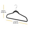 Whitmor Flocked Suit Hangers Set of 15 Black