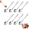8pcs 7.5cm×1.6cm Tiny Stainless Steel Spoons Set, 304 Steel Mini