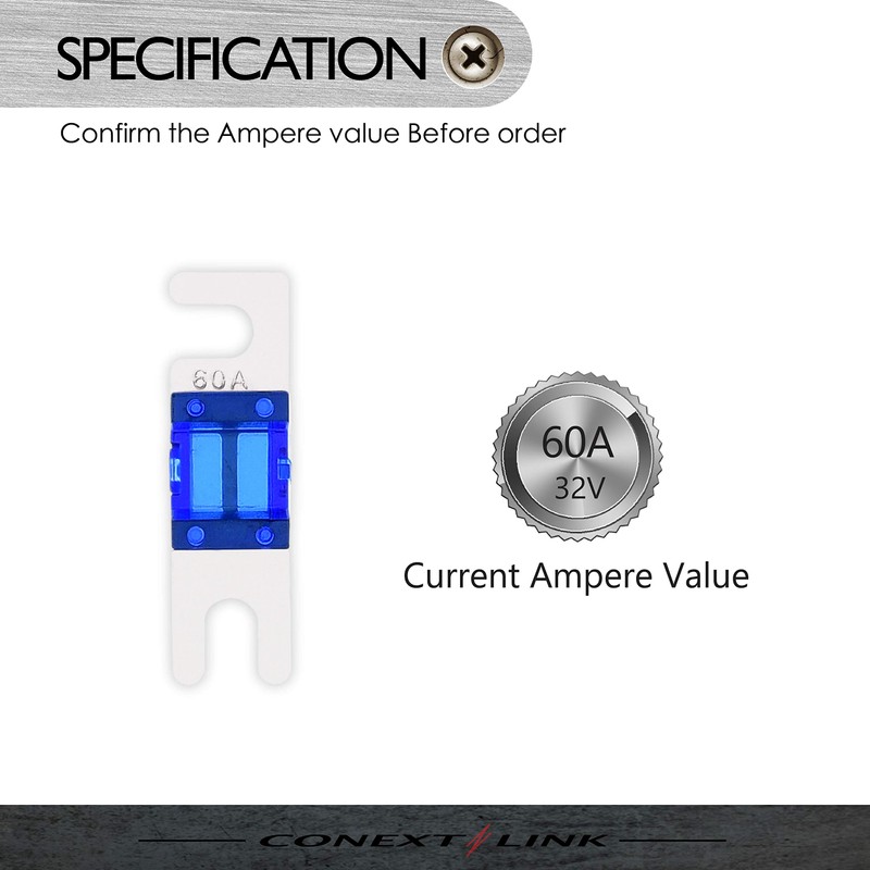 Conext Link AFS60-10 Nickel 60 Amp AFS Fuse 10 Pack