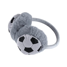 Boys Girls Cute Football Earmuffs Kids Soft Fluffy Faux Fur Earmuffs Plush Ear Warmer Children Winter Warm Soccer Earmuffs Earflaps Ears Protector Full Cover Surround Adjustable Ear Wrap Headband