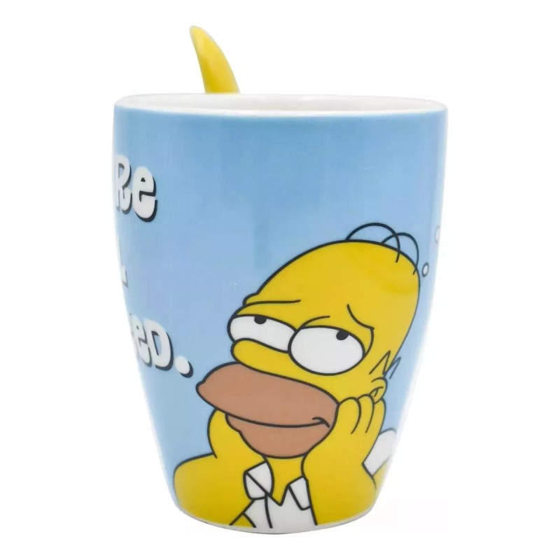 Fun Kids Dúo Tazas Cerámica Homero Marge Simpson Cuchara 310ml