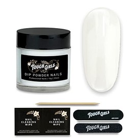 TOUGH GIRLS | Dip Powder | Includes Cuticle Stick, Nail File, Nail Buffer & Nail Wipes (Ivory)
