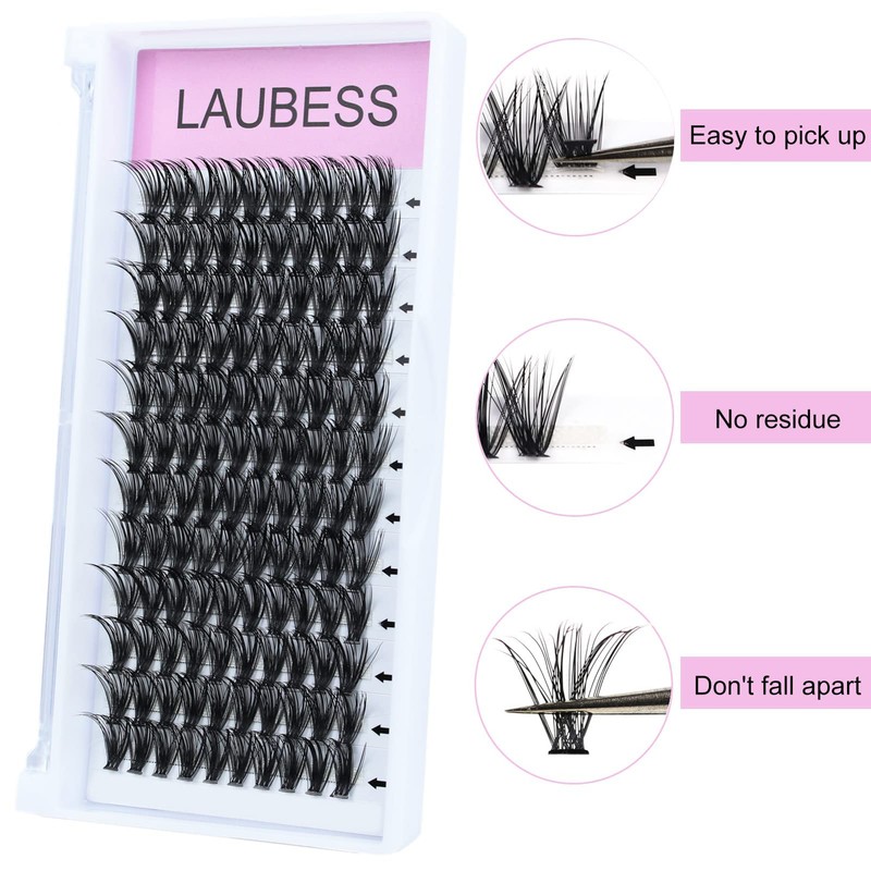 Lash Clusters Extensions D Curl 40D DIY Eyelash Extension Natural
