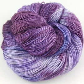 Manos Del Uruguay Silk Blend Fino 9999 Violets, 100 g, Wool with Silk for Knitting and Crocheting, Merino Silk Blend, Hand-Dyed with Colour Gradient