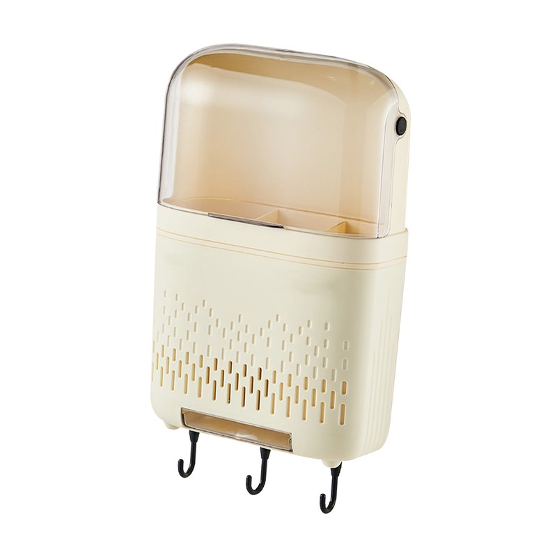 Wall Mounted Chopstick Holder with Hooks Self Adhesive Wall Mounted