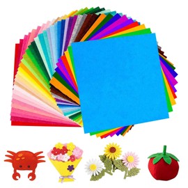 CZAYEFNH Multicolored Wool Felt Set – White, Brown, Red Felt & More, 50-Piece Craft and Embroidery Fabric for DIY and Crafting Enthusiasts