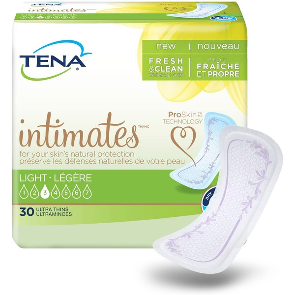 TENA Intimates Light Ultra Thin Pads Regular Length 30 Count(Pack Of 2)