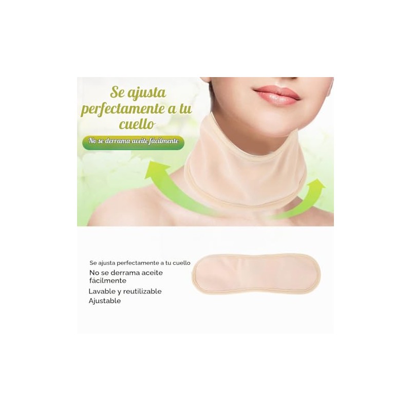 Envoltura de Aceite de Ricino para el Cuello, Compresa de