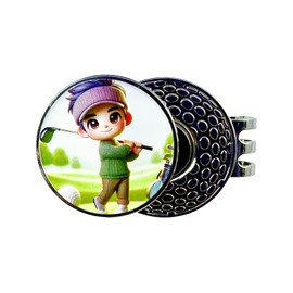 GFxCG Funny Golf Ball Marker Golf Accessories for Kids Magnetic Hat Clip Accessories for Golf Lovers (BOY)