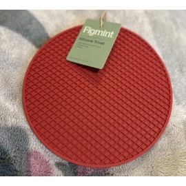 Figmint Silicone Trivet Mat: Hot Pot Holder Heat Resistant Non-Slip Table Round