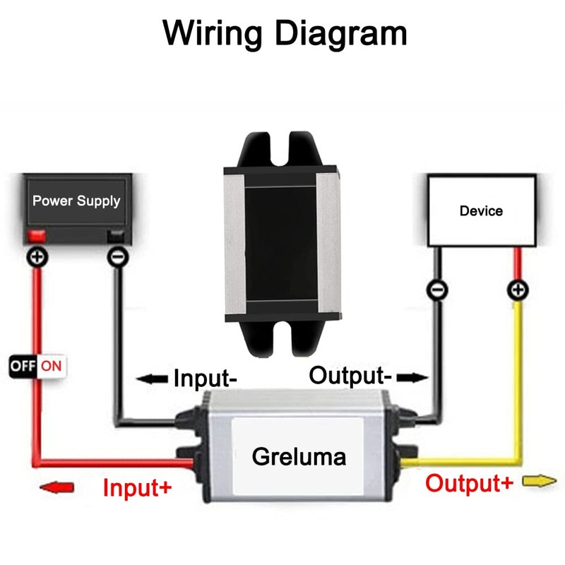 Greluma DC 12 V 24 V to 9 V Step-Down
