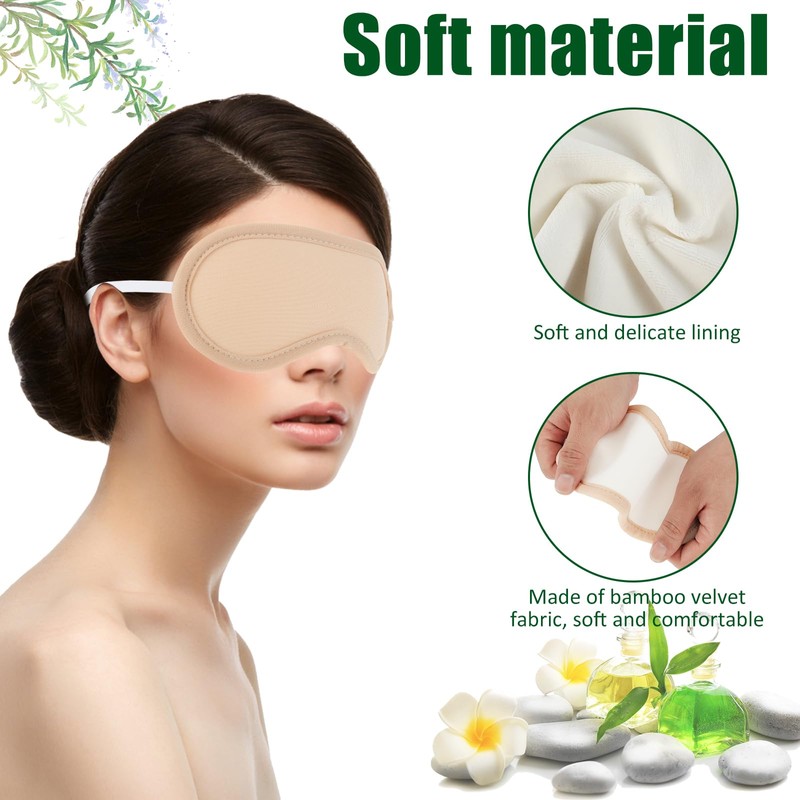 2 Pcs Castor Oil Pack for Eyes, Reusable Washable Bamboo