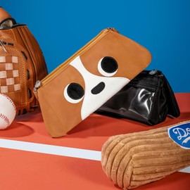 Lanxivi Hongdian Pencil Case Large Capacity Dog Ballpoint Pen Bags Stationery Pencil Pouch Organiser Cosmetic Bag Office College School, tan, 3D Dog Pattern