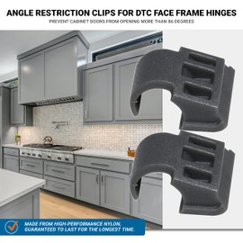 100 Pack DTC Angle Restrictor Restriction Clips for DTC Face Frame Hinges 86 Degree Kitchen Cabinet Door Restraints EH89