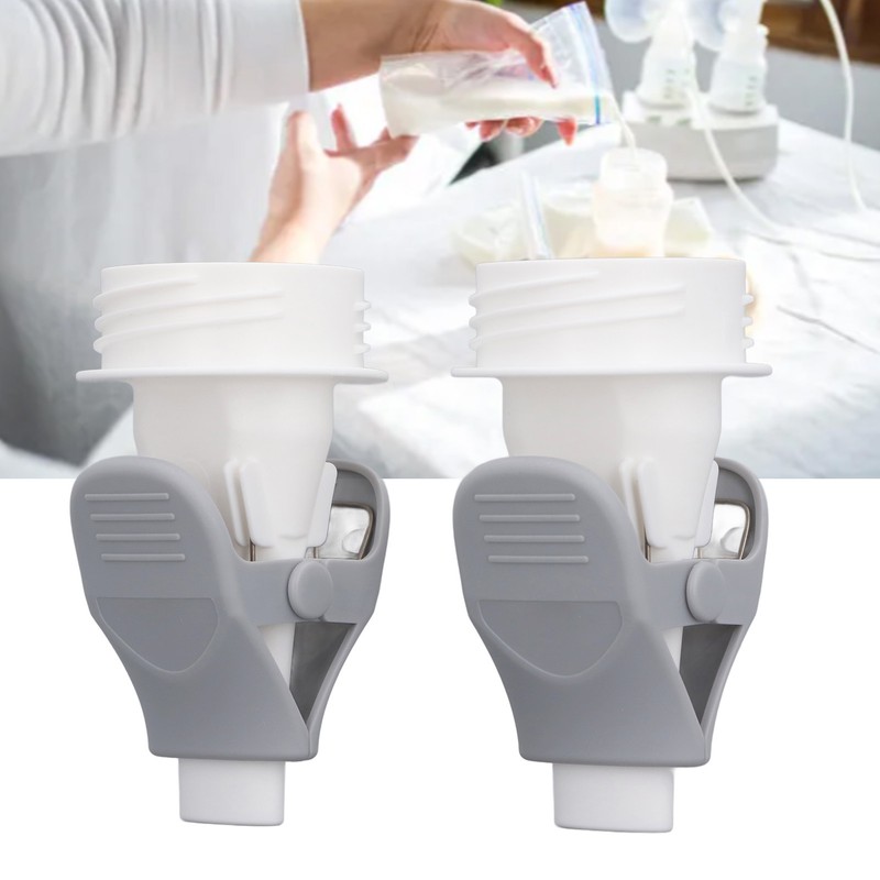 2Pcs Breastmilk Storage Bag Adapter Portable Convenient Use Wide Mouth
