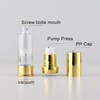 UPSTORE 4Pcs 30ml/1oz Empty Plastic Airless Pump Bottle Refillable Vacuum