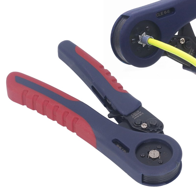 Ferrule Crimping Plier Self Adjustable Ergonomic Ratchet Wire Shrinkage Hand