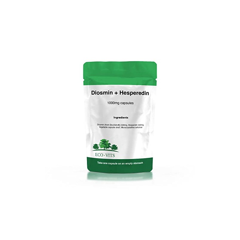 ECO-VITS DIOSMIN & HESPEREDIN (1000MG) 240 CAPS. Recyclable Packaging. Sealed