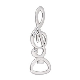 Bottle Opener Treble Clef with Rhinestones - Great Gift for Musicians
