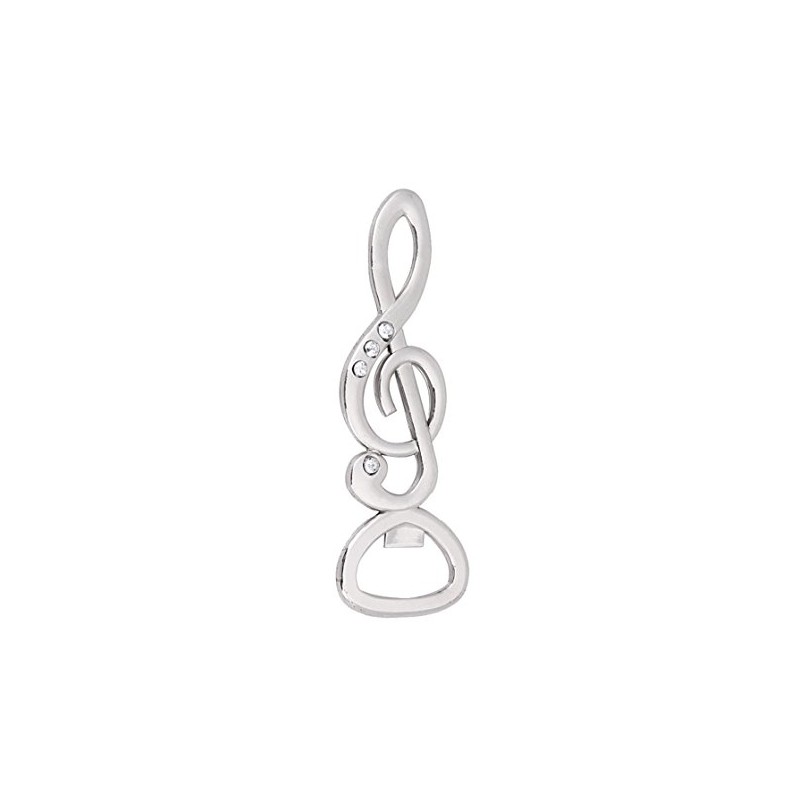 Bottle Opener Treble Clef with Rhinestones - Great Gift for