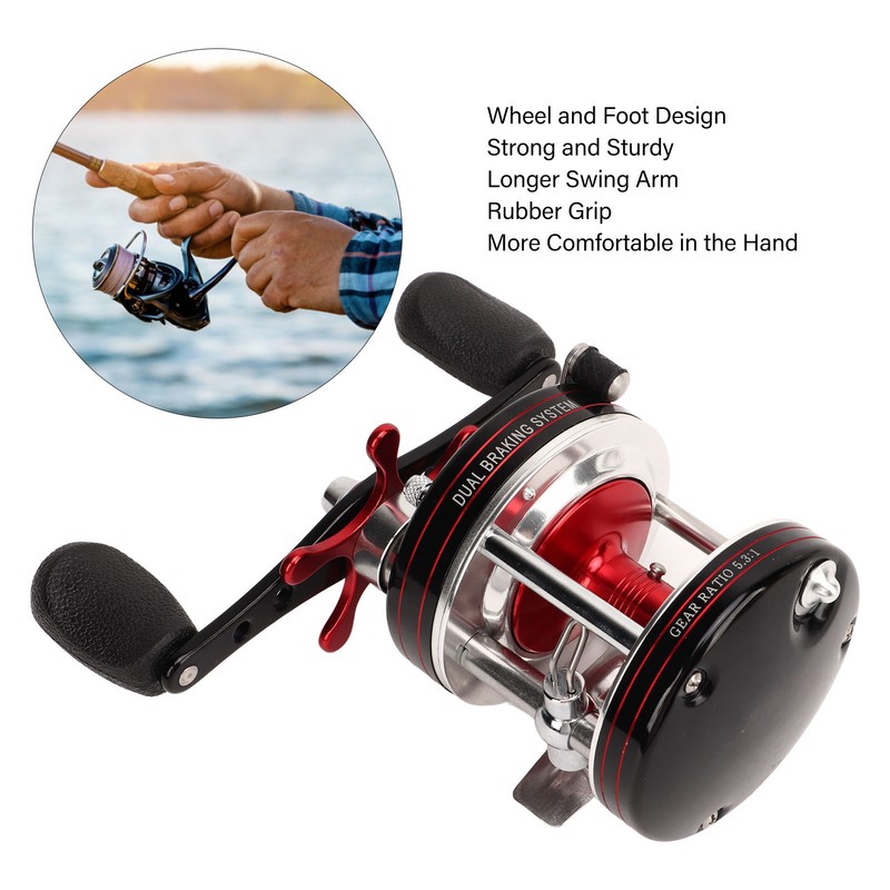 Baitcasting Fishing Reel Metal Baitcasting Reel All Metal Drum Transverse