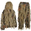 EAmber Ghillie Suit Gilly Hunting Suits Pants 3D Leaf Camo