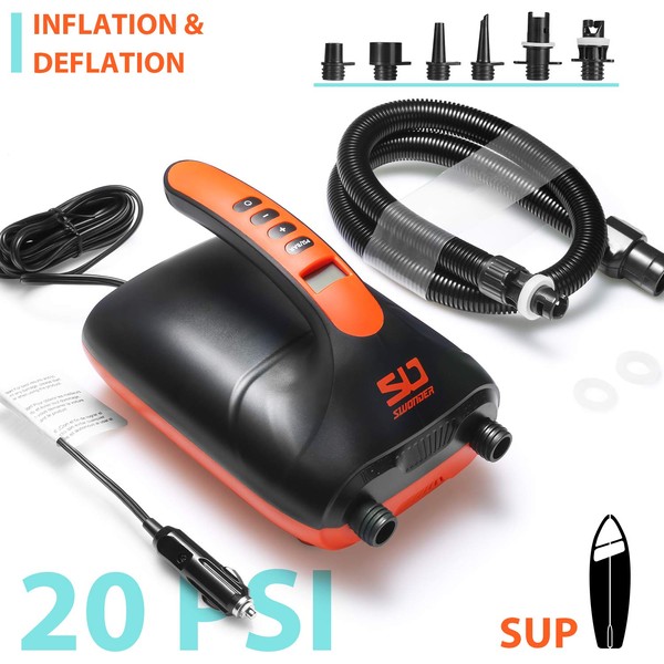 Swonder 20PSI High Pressure Digital Electric Air Pump for Stand