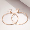 Rose Gold Plated Large Hoop Earrings for Women Sterling Silver