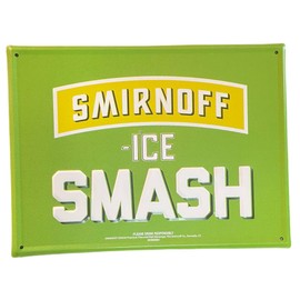 Smirnoff Ice SMASH Tin Tacker Metal Sign | 10.5" x 8"