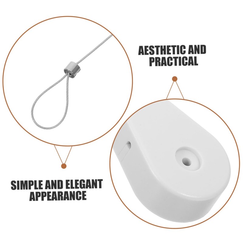 2 x Automatic Retractable Cable Lock with Anti-Theft Function, Steel