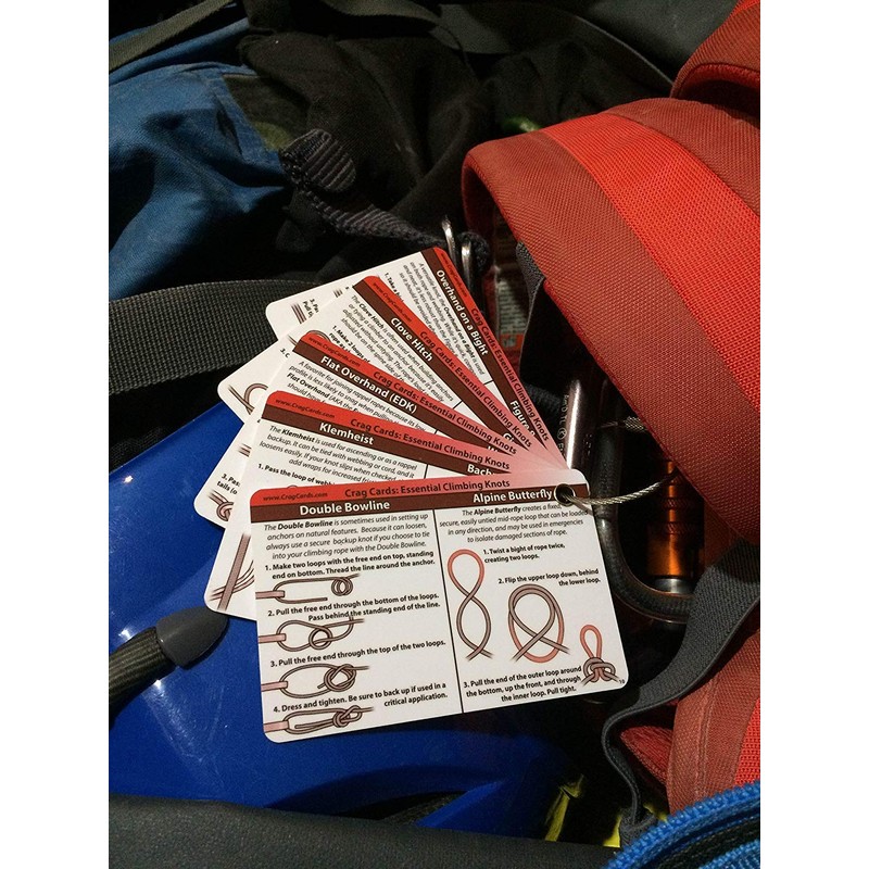 Rock Climbing Knots by Crag Cards - Rugged Pocket Guide
