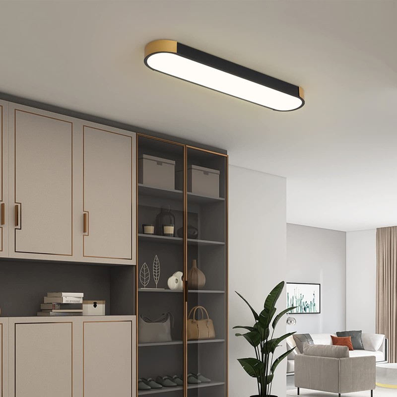 Tioolo Dimmable LED Ceiling Lights Modern Acrylic Linear LED Ceiling