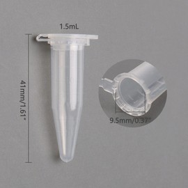 100 x 1.5ml Polypropylene Micro Centrifuge Tubes with Snap Lock Round for Laboratory Samples